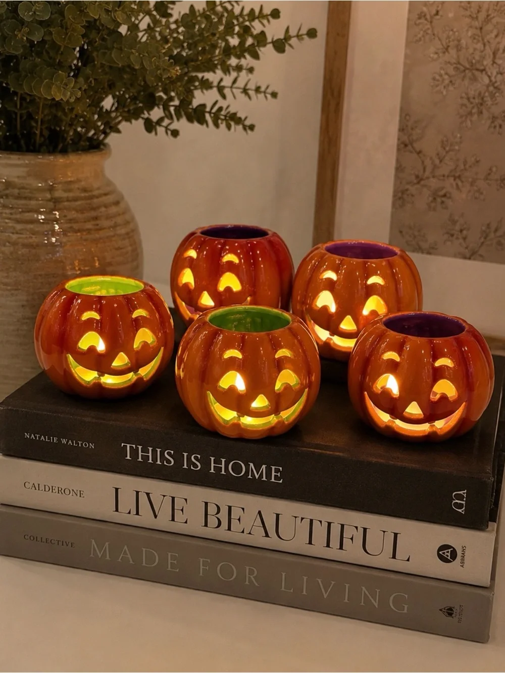 Halloween Alley CVS 2007 Pumpkin Tea Light Holders Set of 6